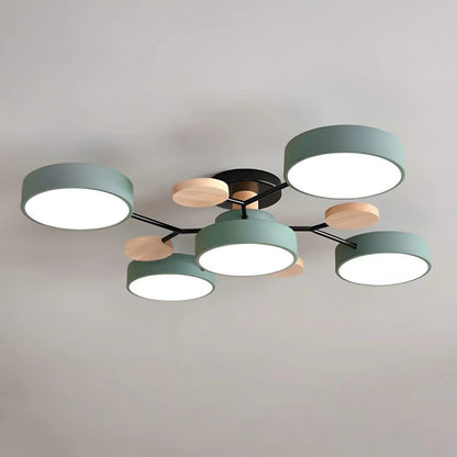 Moderne Ronde LED Plafondlamp van IJzer | Half-inbouw Designlamp voor Woonkamer of Eetkamer – IronHalo LED