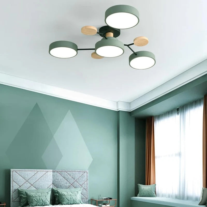 Moderne Ronde LED Plafondlamp van IJzer | Half-inbouw Designlamp voor Woonkamer of Eetkamer – IronHalo LED