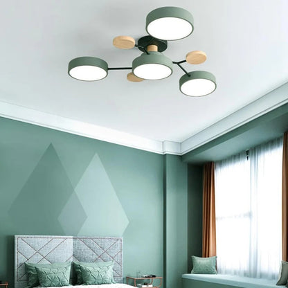 Moderne Ronde LED Plafondlamp van IJzer | Half-inbouw Designlamp voor Woonkamer of Eetkamer – IronHalo LED