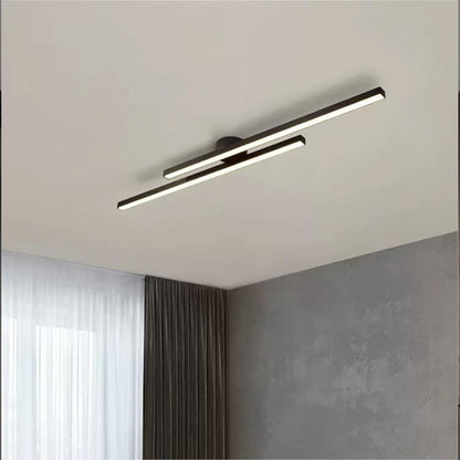 Moderne Aluminium LED Plafondlamp Langwerpig | Semi-Flush Design voor Woonkamer – LineaGlow LED