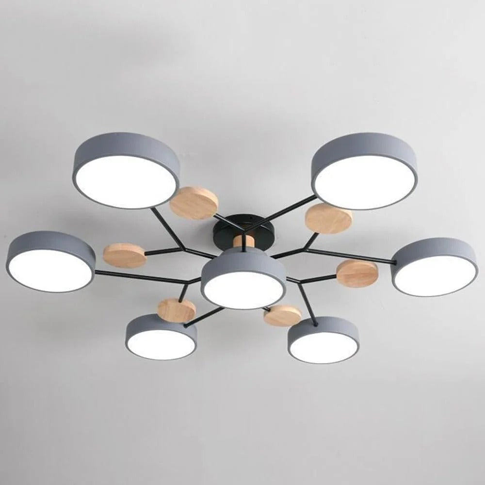 Moderne Ronde LED Plafondlamp van IJzer | Half-inbouw Designlamp voor Woonkamer of Eetkamer – IronHalo LED