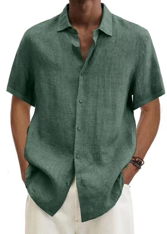 Heren Overhemd Korte Mouwen | Ademend Katoen-Linnen voor Zomer & Casual Stijl