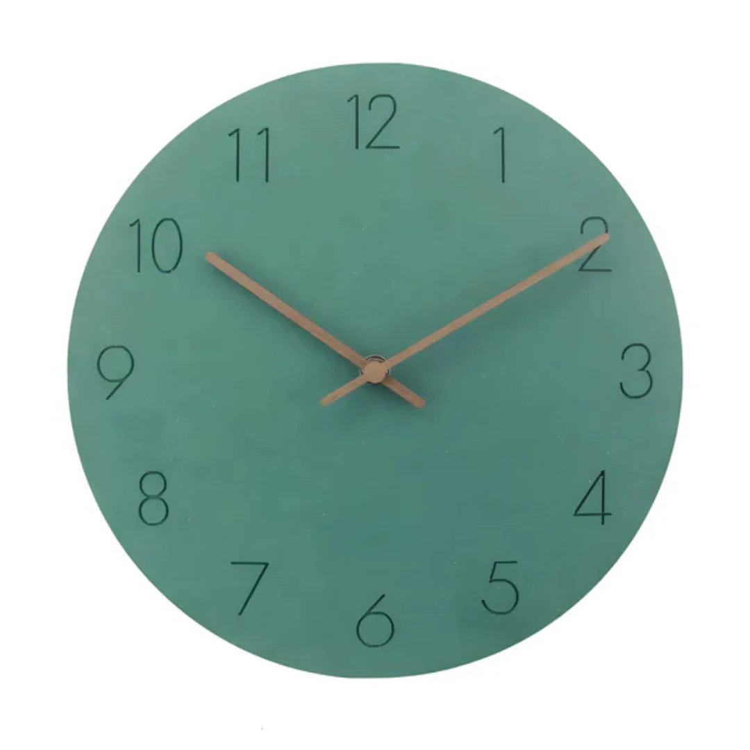 Minimalistische Houten Wandklok | Stijlvolle en Geluidsstille Klok voor Woonkamer of Kantoor – WoodTime Classic