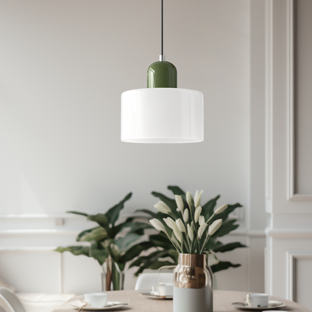 Bauhaus Hanglamp van Glas | Creatieve Designlamp in Retro Stijl voor Eetkamer of Woonruimte – BauGlow Pendant