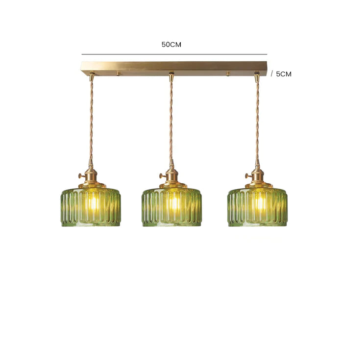Vintage Cilindervormige Glazen Hanglamp | Elegante Retro Pendellamp voor Eettafel of Hal – GlassCyl Vintage