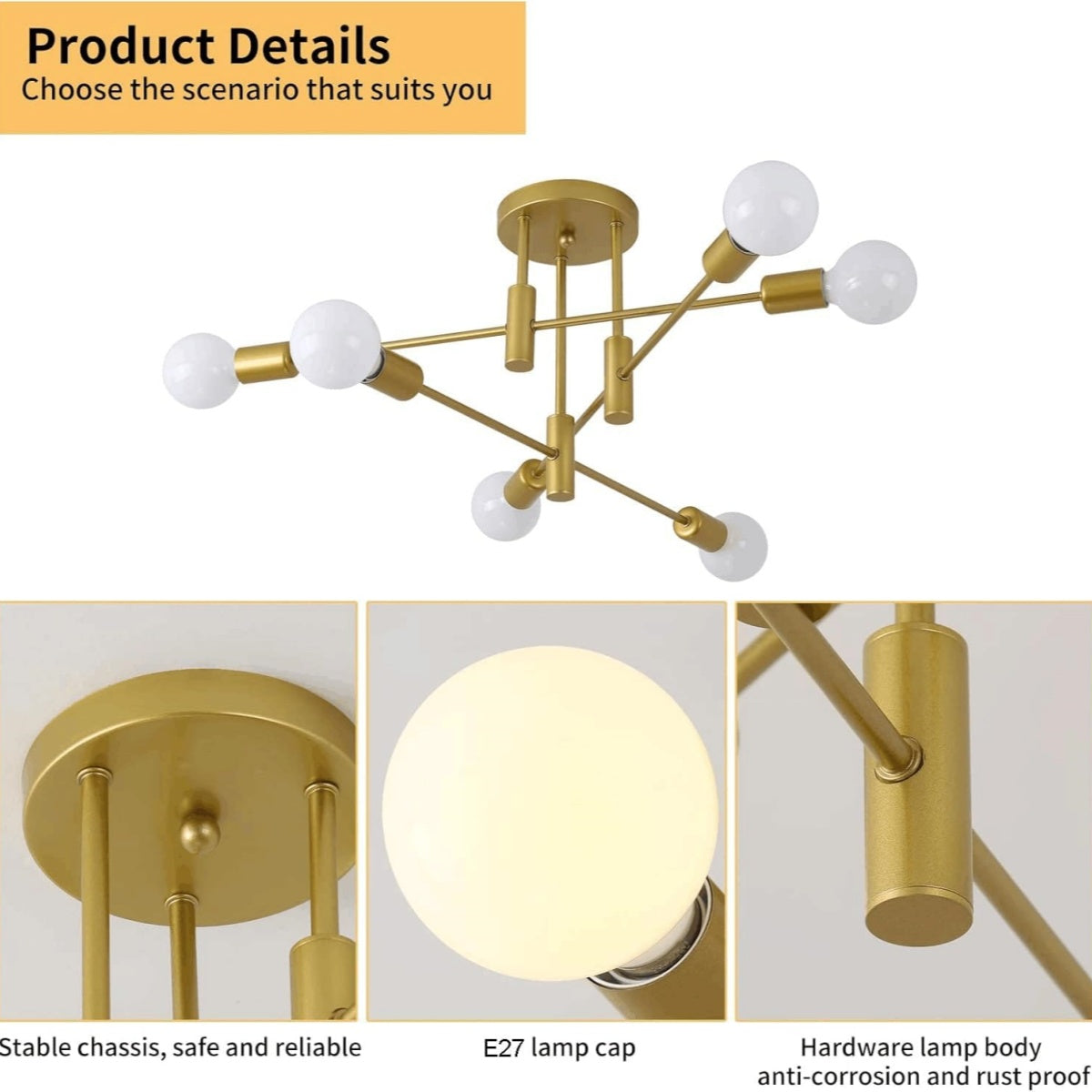 Moderne Zwarte Plafondlamp in Nordic Stijl | Minimalistisch Design voor Woonkamer of Hal – NordBlack Ceiling Light
