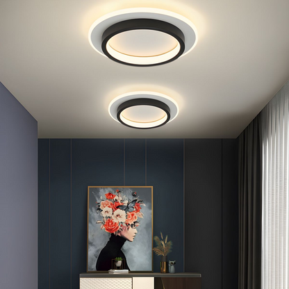 Ronde LED Plafondlamp voor Hal | Metalen & Acryl Designlamp voor Gang of Overloop – HaloPath LED