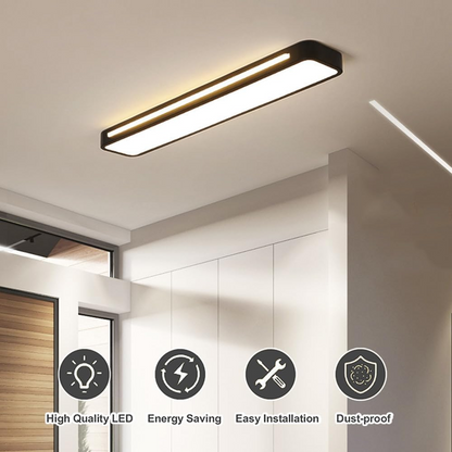 Moderne Scandinavische LED Plafondlamp | Minimalistisch Langwerpig Design voor Woonkamer of Eetkamer – NordiLine LED