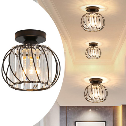 Nordic Luxe Plafondlamp van Glas | Designlamp voor Hal, Gang of Overloop – ScandiLuxe Glow
