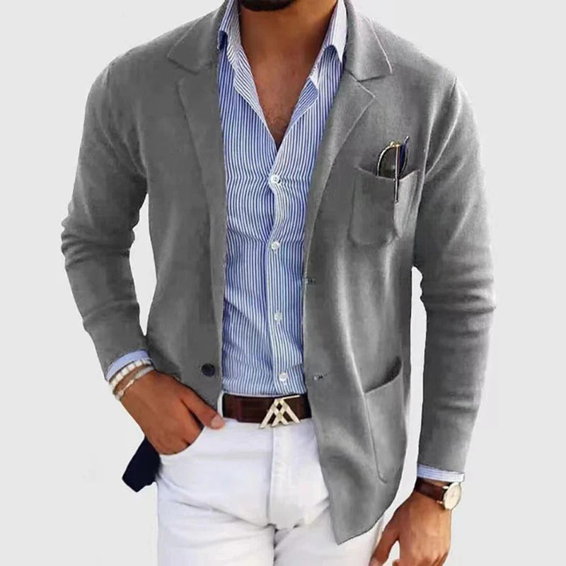 Stijlvolle Herenblazer met Klepzakken | Casual & Elegant Colbert voor Elke Gelegenheid