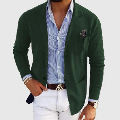 Stijlvolle Herenblazer met Klepzakken | Casual & Elegant Colbert voor Elke Gelegenheid