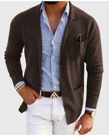 Stijlvolle Herenblazer met Klepzakken | Casual & Elegant Colbert voor Elke Gelegenheid