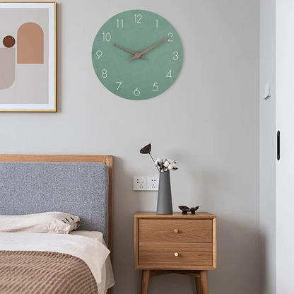 Minimalistische Houten Wandklok | Stijlvolle en Geluidsstille Klok voor Woonkamer of Kantoor – WoodTime Classic