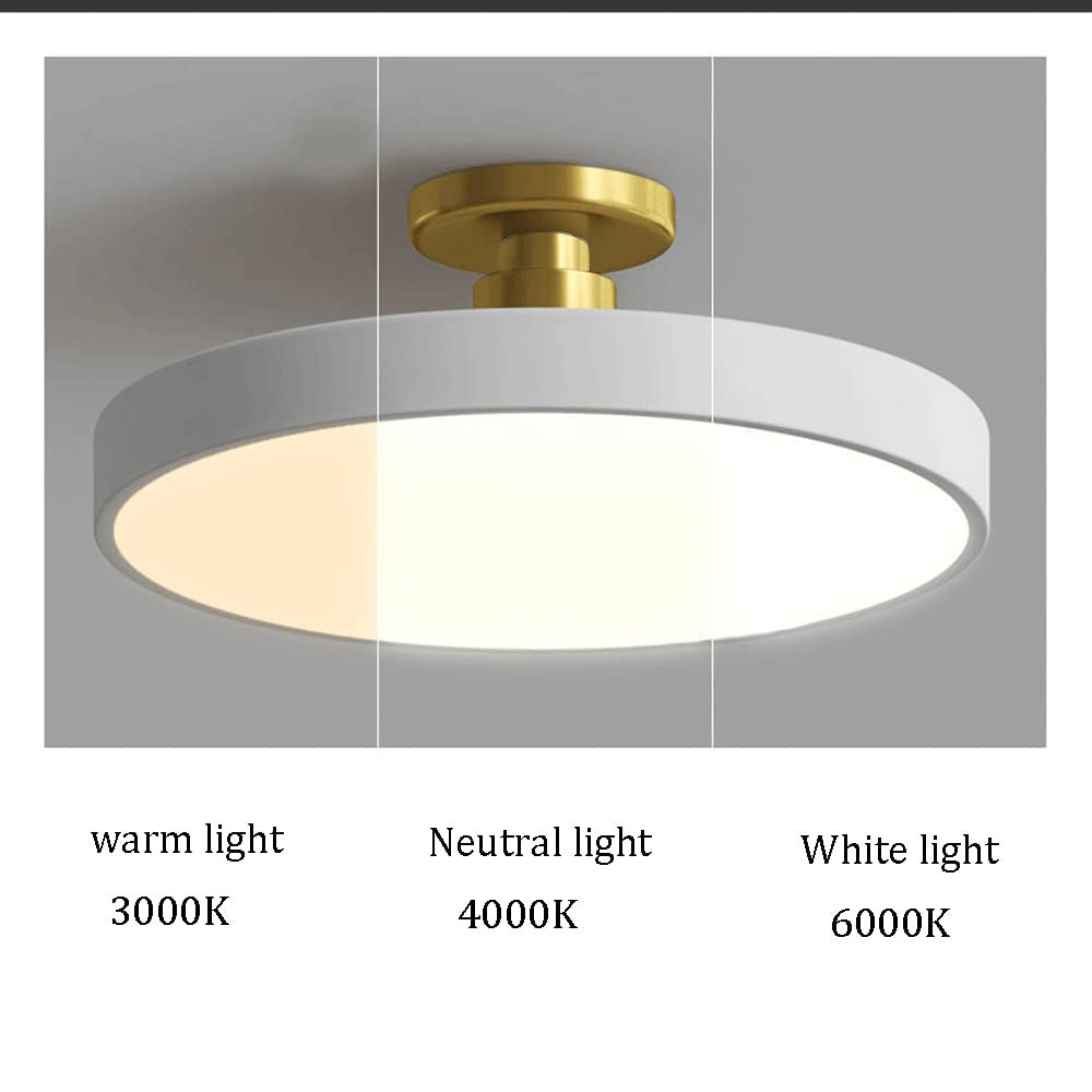Moderne Ronde LED Plafondlamp | Strak Semi-Flush Design voor Hal, Slaapkamer of Woonkamer – GlowCircle LED