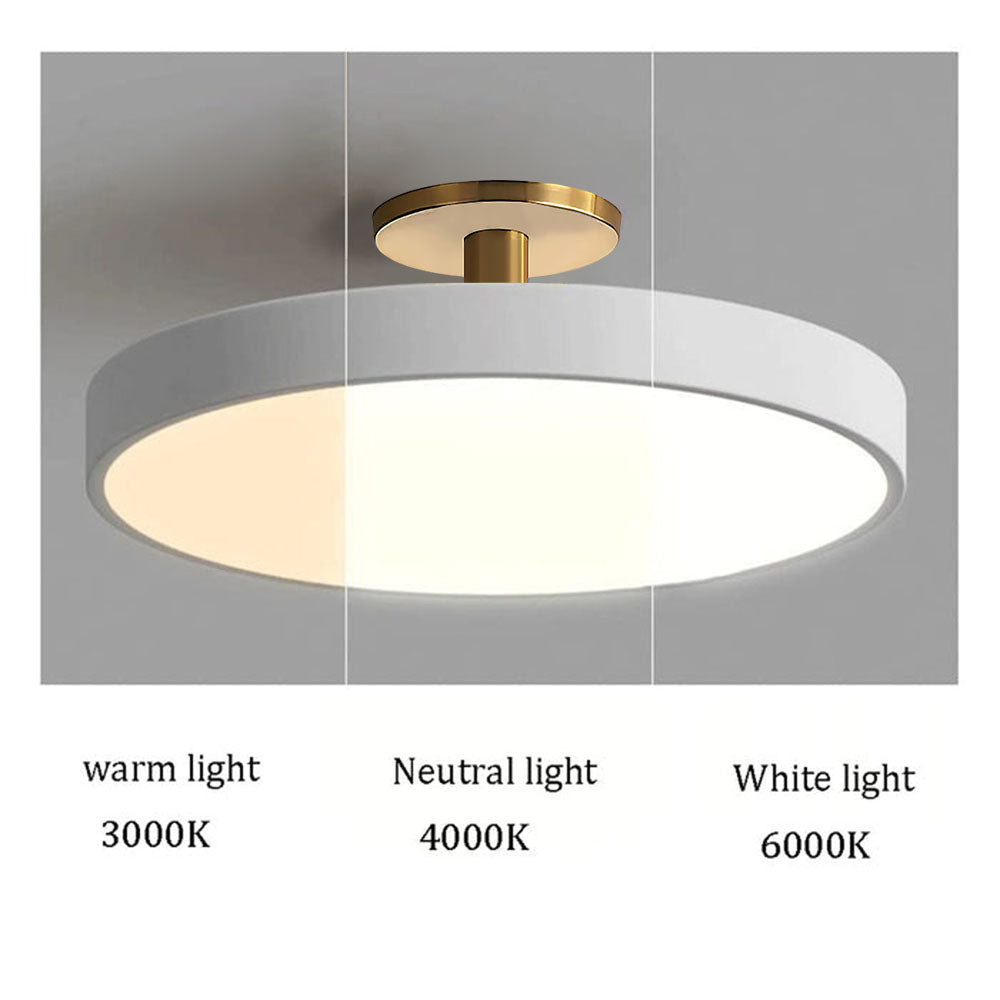 Eenvoudige Ronde Flush Plafondlamp | Minimalistisch LED Design voor Woonkamer of Hal – SimplicityGlow