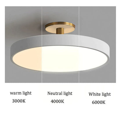 Eenvoudige Ronde Flush Plafondlamp | Minimalistisch LED Design voor Woonkamer of Hal – SimplicityGlow