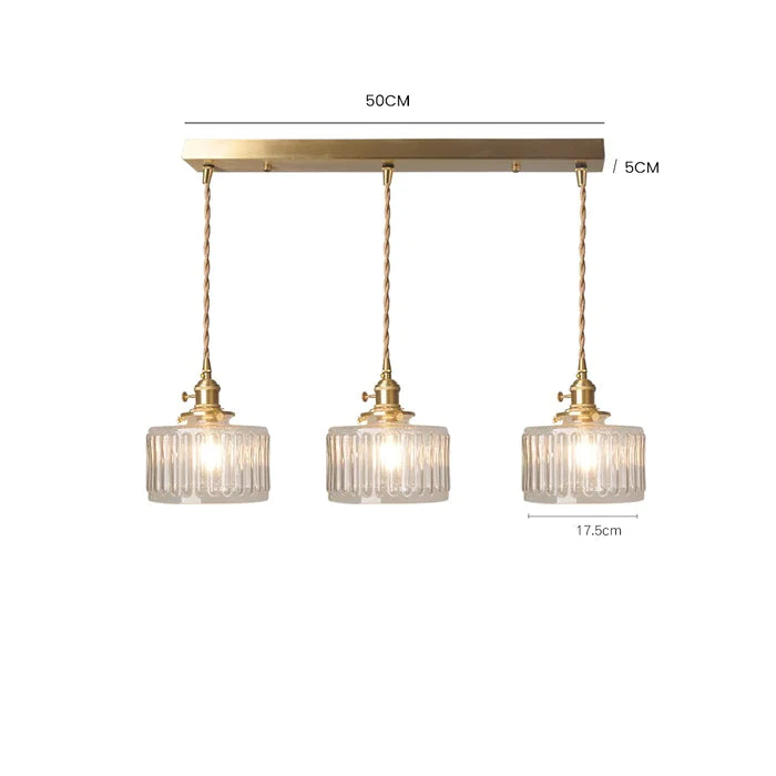 Vintage Cilindervormige Glazen Hanglamp | Elegante Retro Pendellamp voor Eettafel of Hal – GlassCyl Vintage