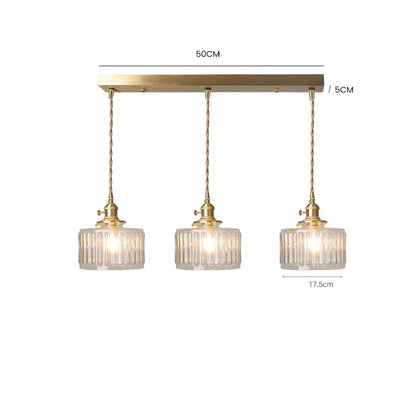 Vintage Cilindervormige Glazen Hanglamp | Elegante Retro Pendellamp voor Eettafel of Hal – GlassCyl Vintage
