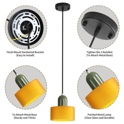 Bauhaus Hanglamp van Glas | Creatieve Designlamp in Retro Stijl voor Eetkamer of Woonruimte – BauGlow Pendant