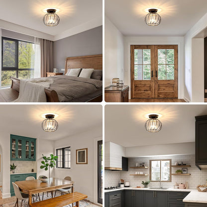 Nordic Luxe Plafondlamp van Glas | Designlamp voor Hal, Gang of Overloop – ScandiLuxe Glow