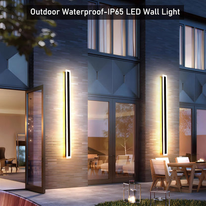 IP65 Zwarte LED Buitenlamp | Moderne Minimalistische Wandlamp van Acryl voor Tuin of Gevel – AcriGlow Outdoor
