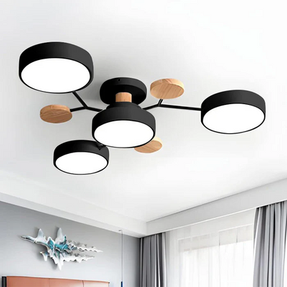 Moderne Ronde LED Plafondlamp van IJzer | Half-inbouw Designlamp voor Woonkamer of Eetkamer – IronHalo LED