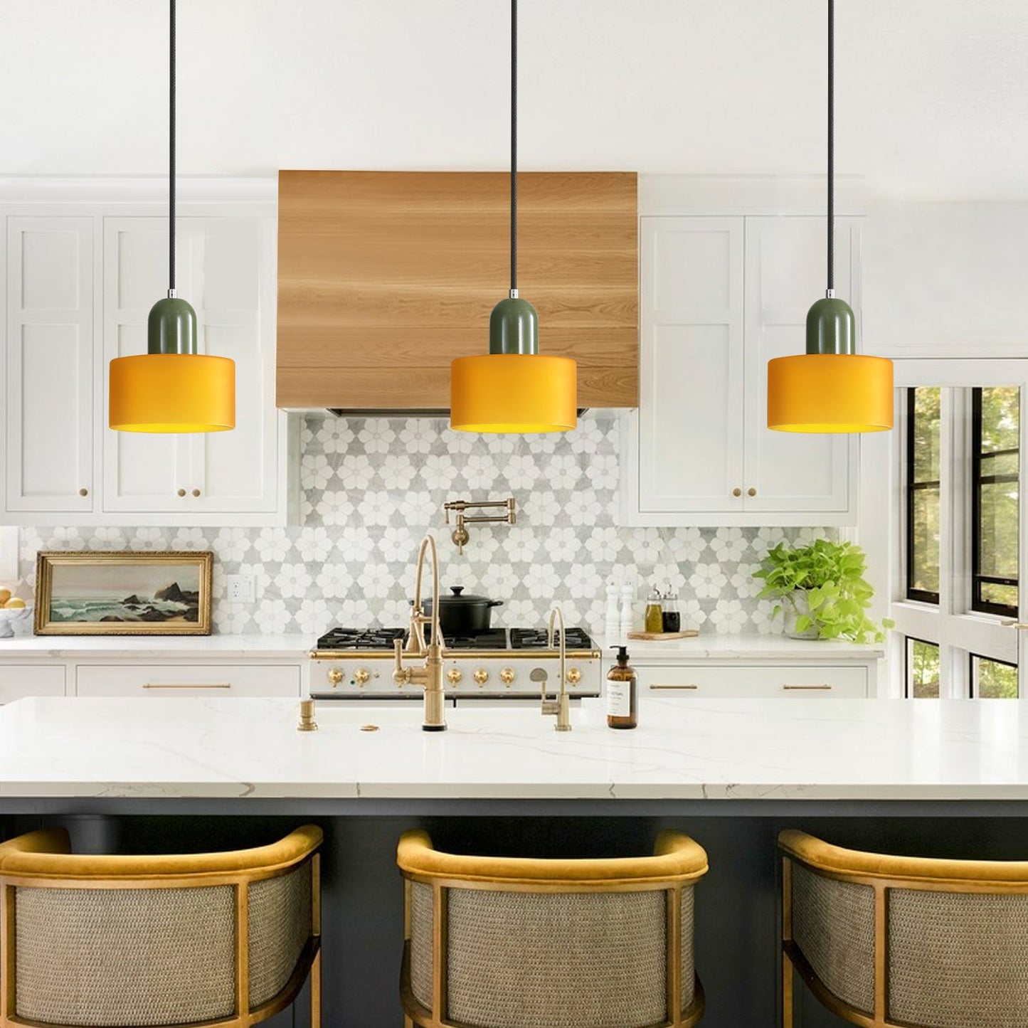 Bauhaus Hanglamp van Glas | Creatieve Designlamp in Retro Stijl voor Eetkamer of Woonruimte – BauGlow Pendant
