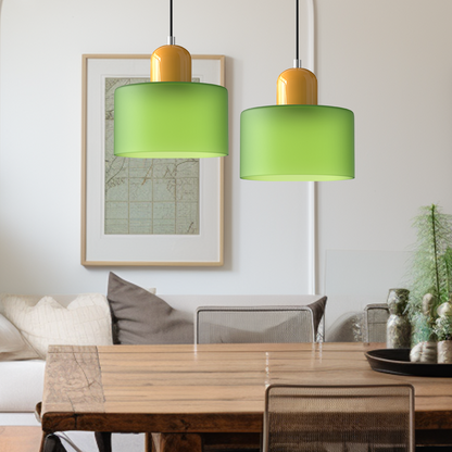 Bauhaus Hanglamp van Glas | Creatieve Designlamp in Retro Stijl voor Eetkamer of Woonruimte – BauGlow Pendant