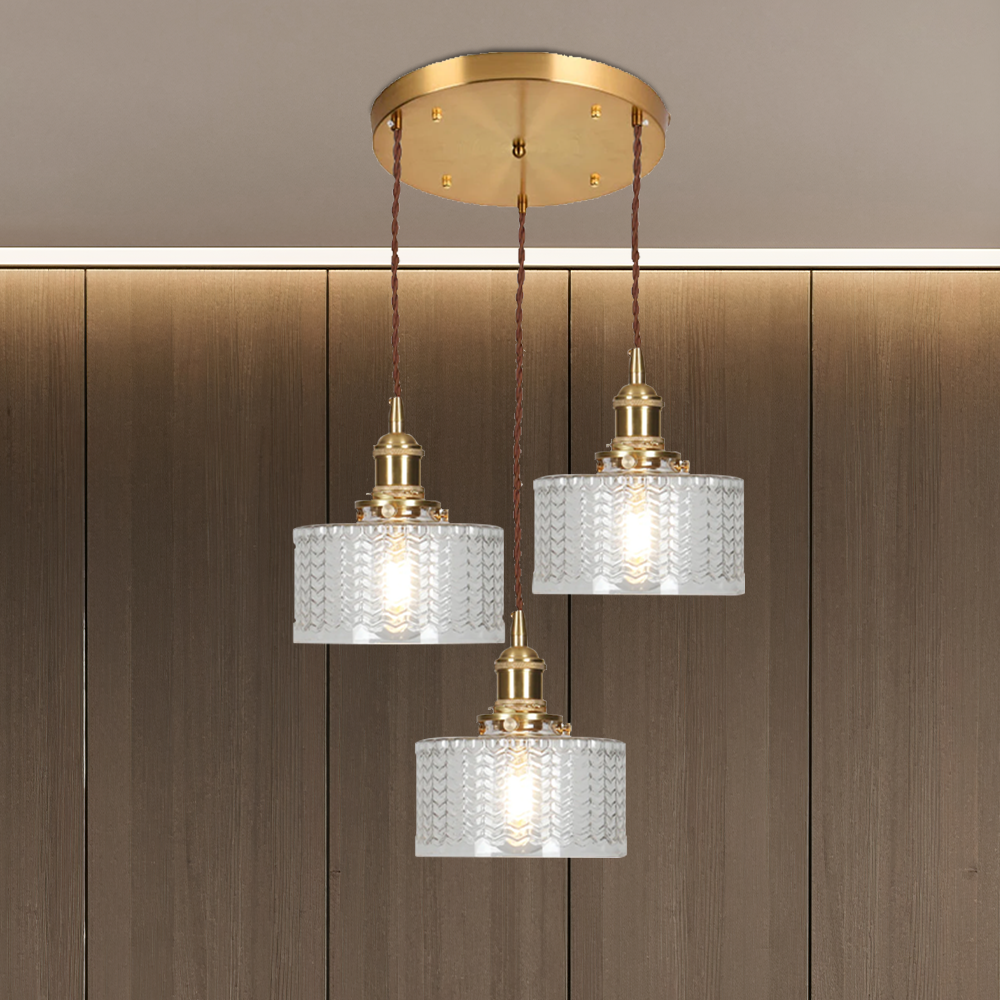 Vintage Cilindervormige Glazen Hanglamp | Elegante Retro Pendellamp voor Eettafel of Hal – GlassCyl Vintage