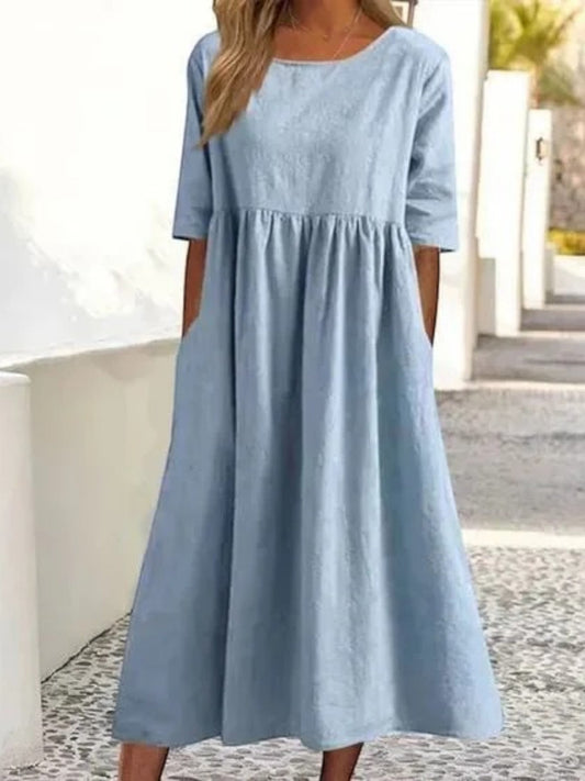 Sofie | Comfortabele Midi Zomerjurk