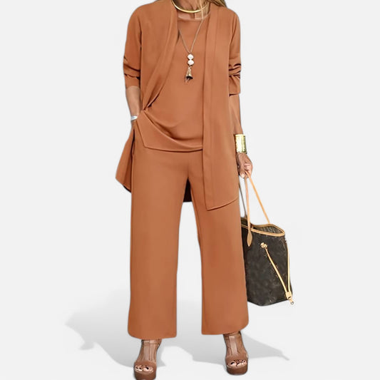 Elegante Driedelige Dames Broekpak Set – Elise