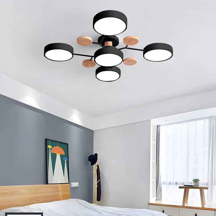 Moderne Ronde LED Plafondlamp van IJzer | Half-inbouw Designlamp voor Woonkamer of Eetkamer – IronHalo LED