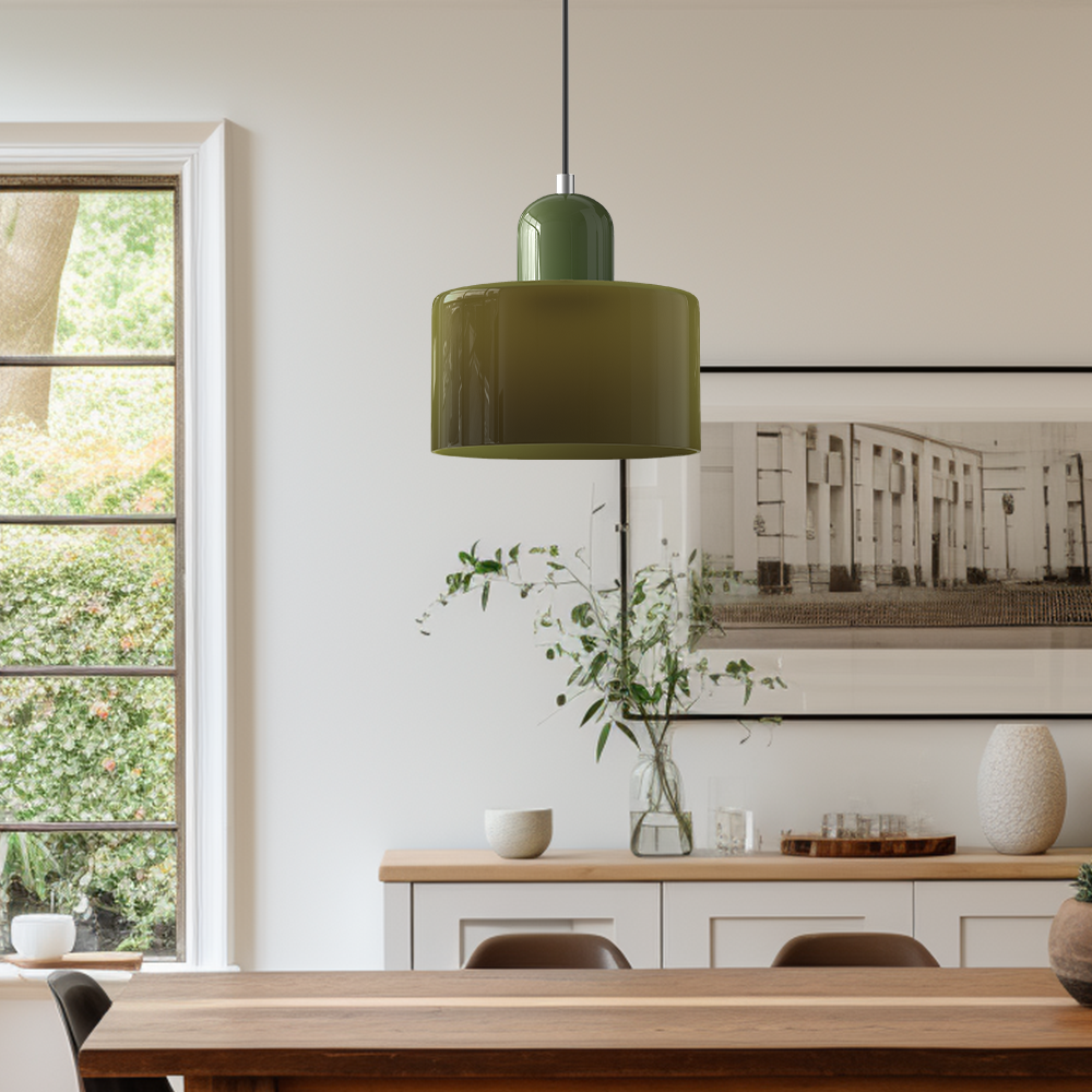 Bauhaus Hanglamp van Glas | Creatieve Designlamp in Retro Stijl voor Eetkamer of Woonruimte – BauGlow Pendant