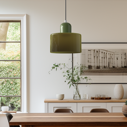 Bauhaus Hanglamp van Glas | Creatieve Designlamp in Retro Stijl voor Eetkamer of Woonruimte – BauGlow Pendant