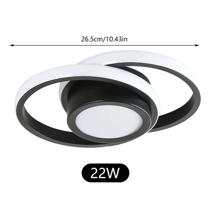Minimalistische LED Plafondlamp met Dubbele Ring | Modern Design voor Woonkamer of Slaapkamer – TwinHalo LED