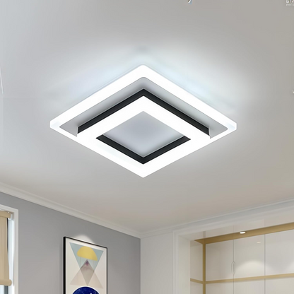 Vierkante LED Plafondlamp voor Hal | Moderne Opbouwlamp voor Gang of Overloop – SquareGlow Hall Light