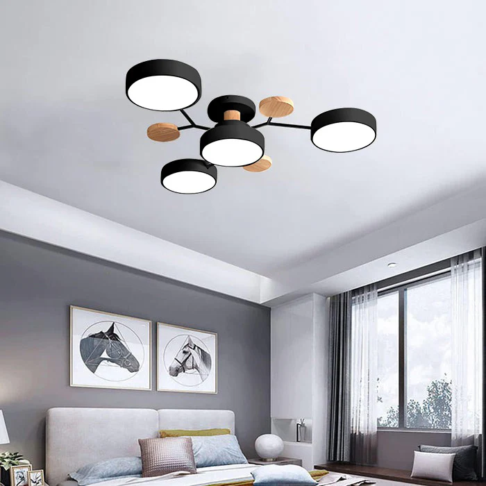 Moderne Ronde LED Plafondlamp van IJzer | Half-inbouw Designlamp voor Woonkamer of Eetkamer – IronHalo LED