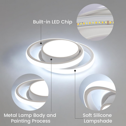 Minimalistische LED Plafondlamp met Dubbele Ring | Modern Design voor Woonkamer of Slaapkamer – TwinHalo LED