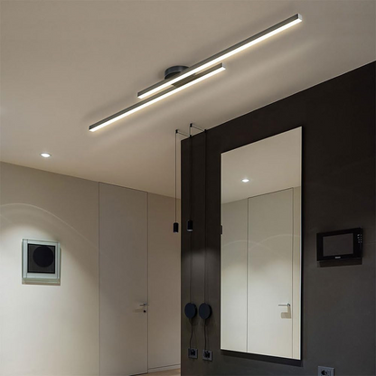 Moderne Aluminium LED Plafondlamp Langwerpig | Semi-Flush Design voor Woonkamer – LineaGlow LED