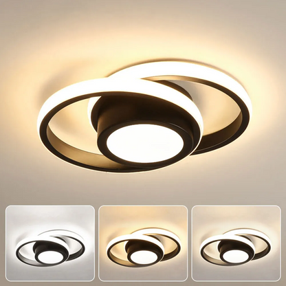 Minimalistische LED Plafondlamp met Dubbele Ring | Modern Design voor Woonkamer of Slaapkamer – TwinHalo LED