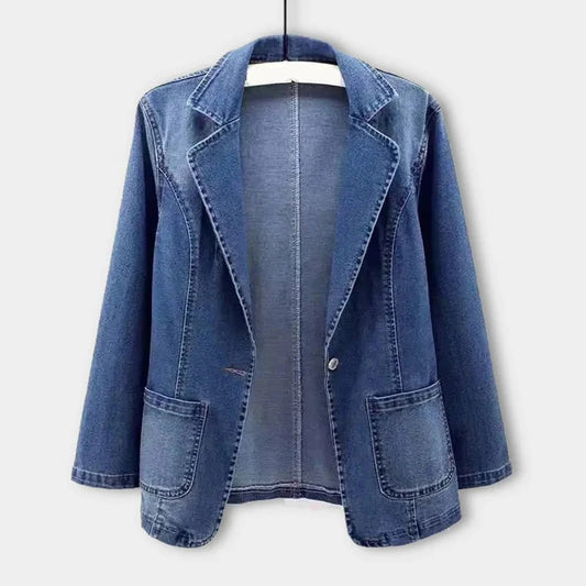 Chique Spijkerblazer Dames | Elegante Denim Blazer voor Casual of Zakelijk