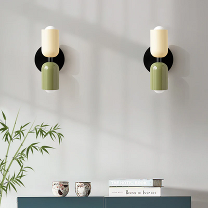Dubbele Wandlamp in Vintage Stijl | Korte Moderne LED Wandverlichting voor Bijkeuken of Hal – TwinGlow Retro