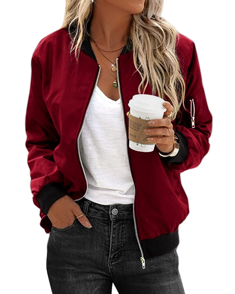 Klassiek Bomberjack Met Ritssluiting | Warm