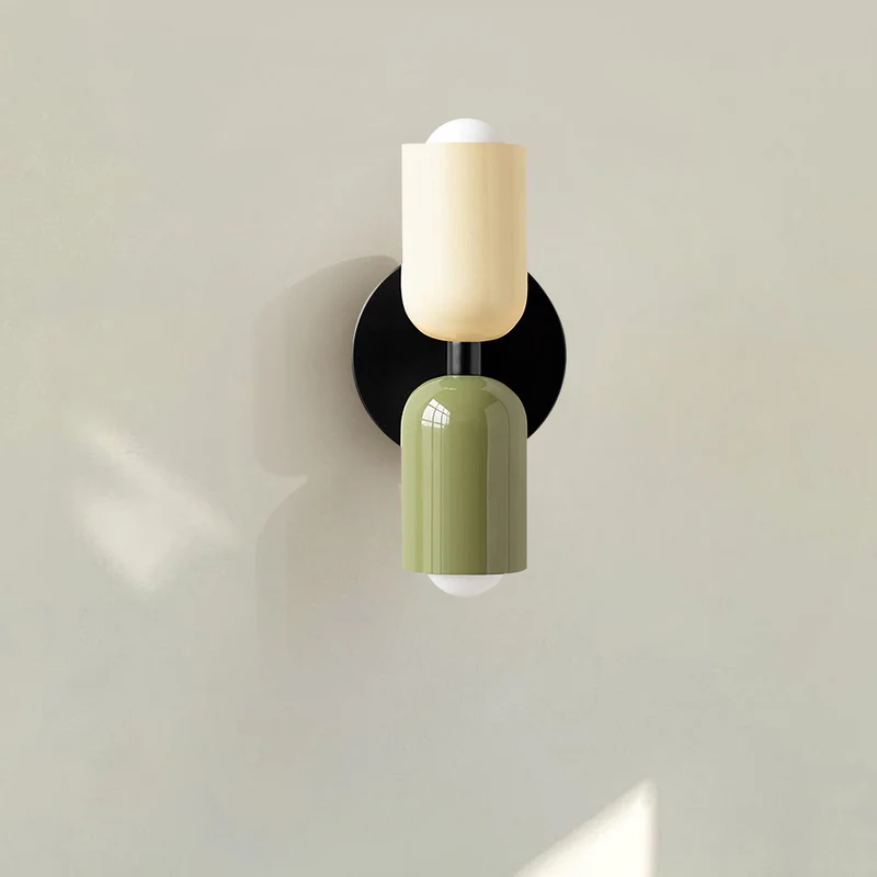 Dubbele Wandlamp in Vintage Stijl | Korte Moderne LED Wandverlichting voor Bijkeuken of Hal – TwinGlow Retro