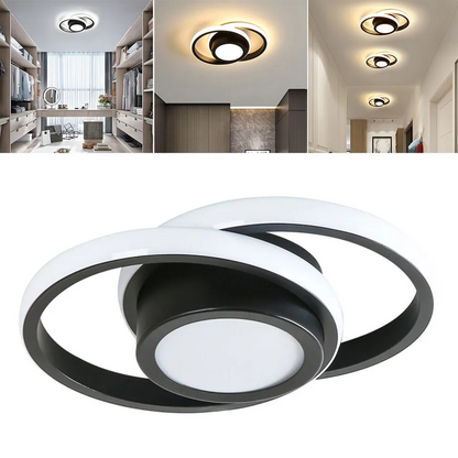 Minimalistische LED Plafondlamp met Dubbele Ring | Modern Design voor Woonkamer of Slaapkamer – TwinHalo LED