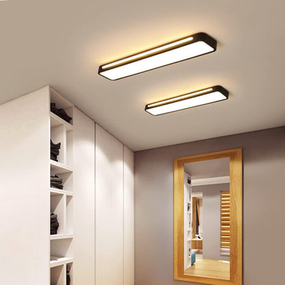 Moderne Scandinavische LED Plafondlamp | Minimalistisch Langwerpig Design voor Woonkamer of Eetkamer – NordiLine LED