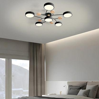 Moderne Ronde LED Plafondlamp van IJzer | Half-inbouw Designlamp voor Woonkamer of Eetkamer – IronHalo LED