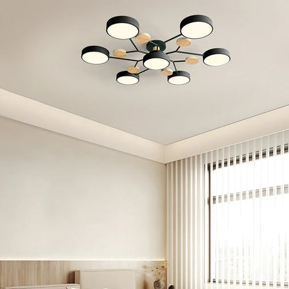 Moderne Ronde LED Plafondlamp van IJzer | Half-inbouw Designlamp voor Woonkamer of Eetkamer – IronHalo LED