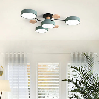 Moderne Ronde LED Plafondlamp van IJzer | Half-inbouw Designlamp voor Woonkamer of Eetkamer – IronHalo LED