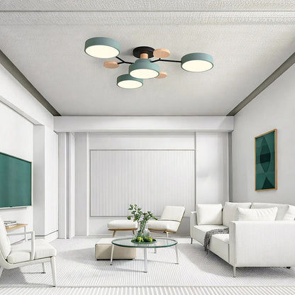 Moderne Ronde LED Plafondlamp van IJzer | Half-inbouw Designlamp voor Woonkamer of Eetkamer – IronHalo LED